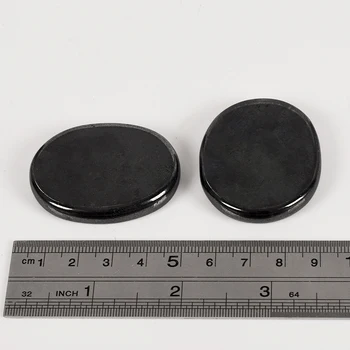 

2pieces Big Size Natural Hematite stone 45x35x7 mm Crystal Palm stone For Healing Reiki Chakra Home Decor