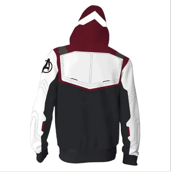 2019 New Avengers Endgame Quantum Realm Sweatshirt Jacket Advanced Tech Hooded Sweatsuit Costume Fancy Dress Superhero Iron Man