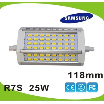 

25W 118mm LED R7S lamp Samsung SMD5630 led source 2600LM J118 commercial lighting garden ligting replace 250W R7S halogen lamp