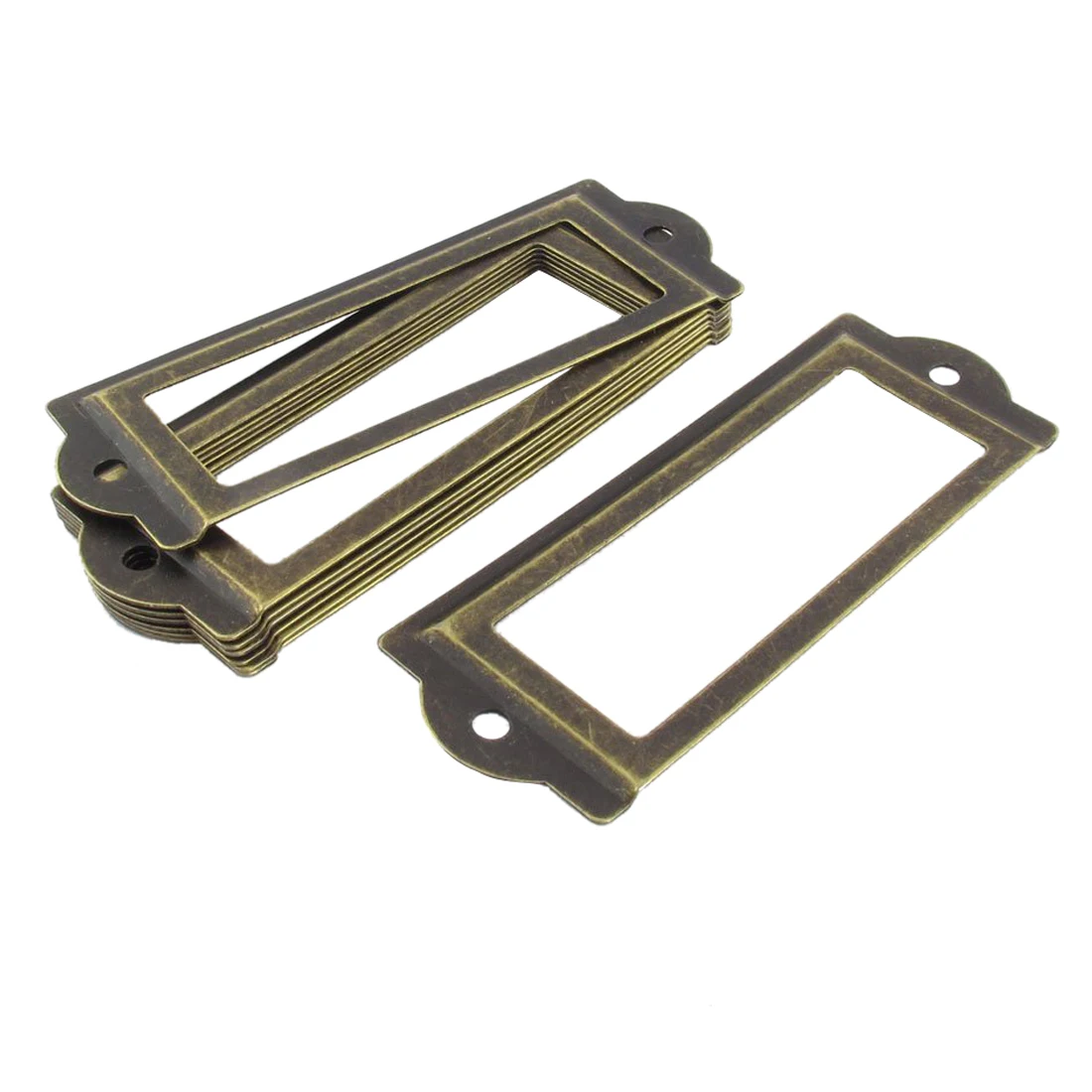 

Office File Drawer Tag Label Holder 83mm x 30mm 8 Pcs Bronze Tone