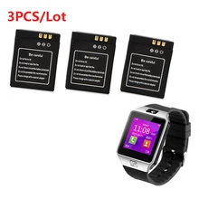 High Quality 3Pcs 3 7V 380mAh SmartWatch Rechargeable Li ion polymer battery For DZ09 Smart Watch