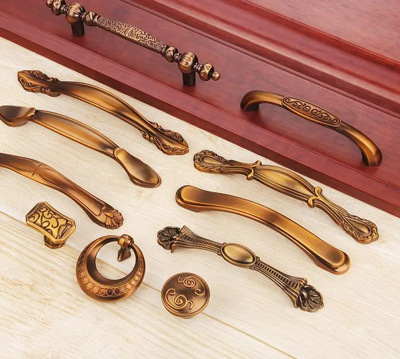 

Archaize in European style Handle for furniture 96mm/128mm Kitchen Cabinet Drawer Door fittings Pulls Knobs hardware for Furnitu