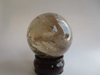 

Natural crystal ball tank stone It's light brown White crystal original stone home office furnishing articles feng shui fortune