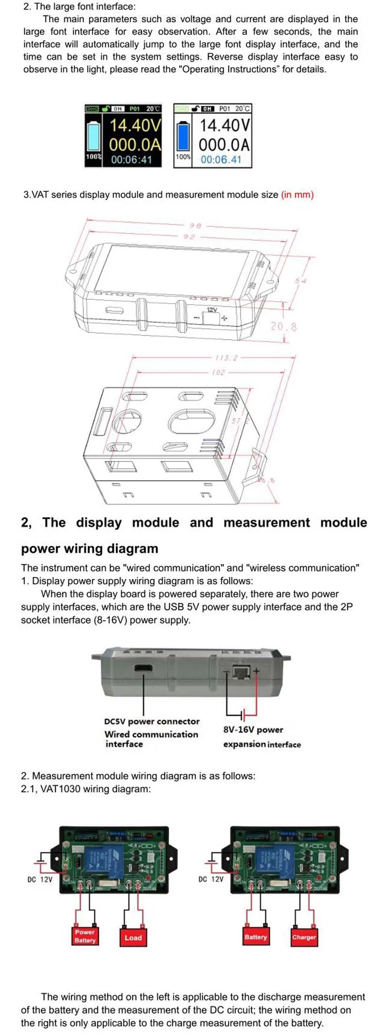 JUNTEK DC 0,01-100 V 0,01-50A беспроводной двунаправленный измеритель напряжения тока НДС-1050