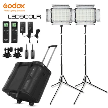 

Godox 2x LED500LRC 3300-5600K LED Video Light Continuous Lighting Kit, Photo Video Shooting with Light Stand and Carry Case