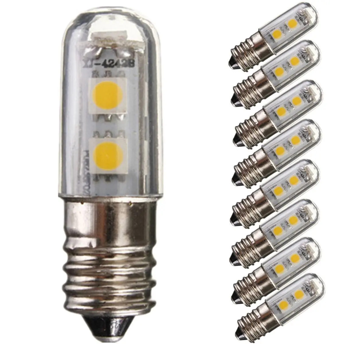 8 шт E14 1 Вт светодиодные лампочки для холодильника 7 Smd 5050 теплый белый Цвет 15