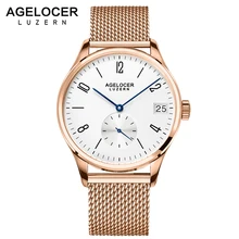 Swiss Man Watches 2018 Brand Luxury Men s Watch Date Display Leather Strap Watch Power Reserve