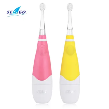 

SEAGO EK1 Electric Sonic Tooth Brush Intelligent Vibration Toothbrush 2 Replacement Brush Heads With LED Lights For Kids Baby