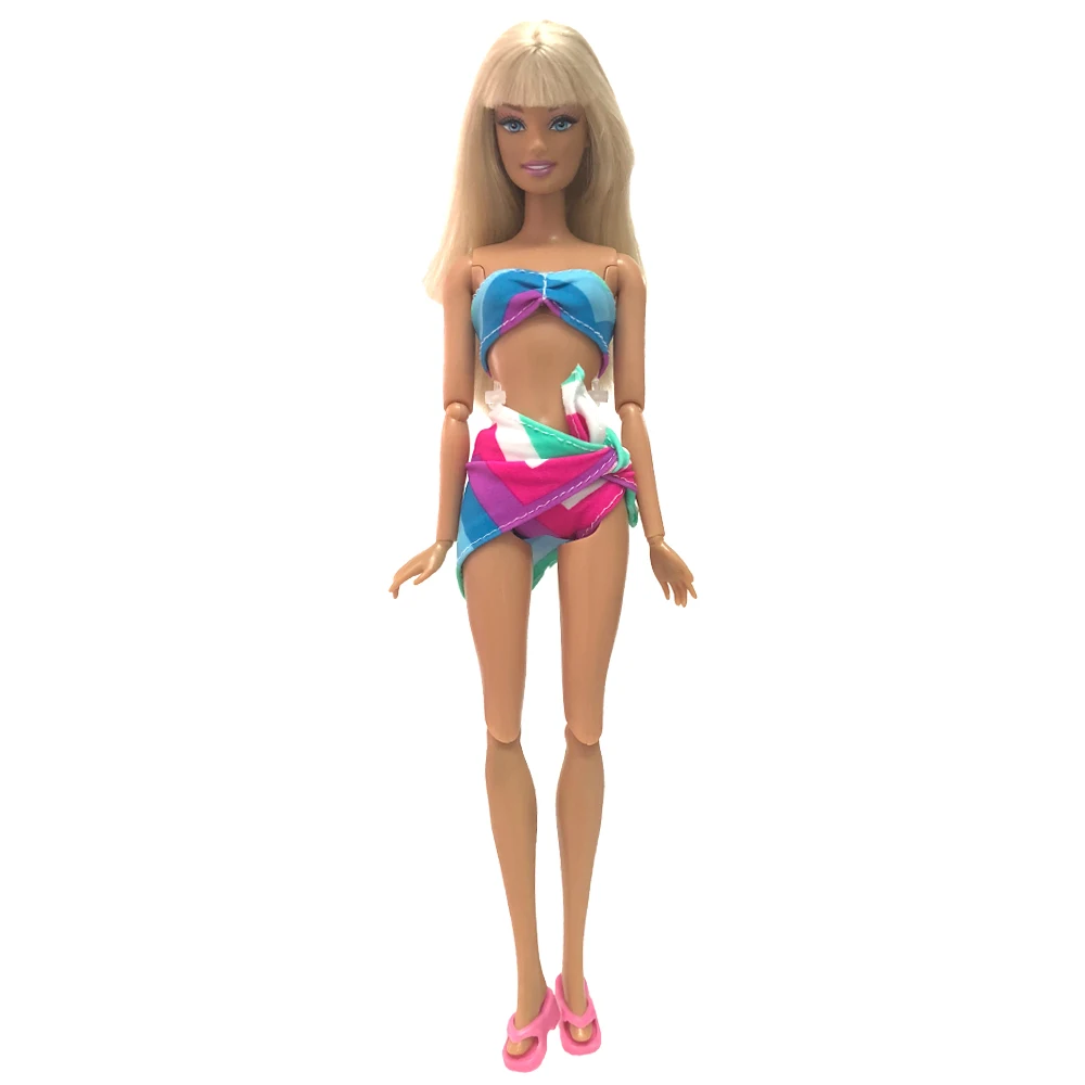 NK один комплект купальный костюм пляжные купальные тапочки купальный буй спасательный пояс кольцо для куклы Барби аксессуары лучший подарок для девочек JJ