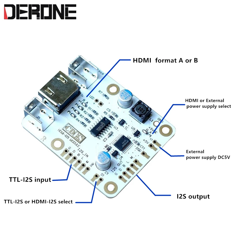 HDMI к IPS плата HDMI интерфейс к IIS модуль TTL-i2s переключатель для ЦАП ES9018 9028 9038pro