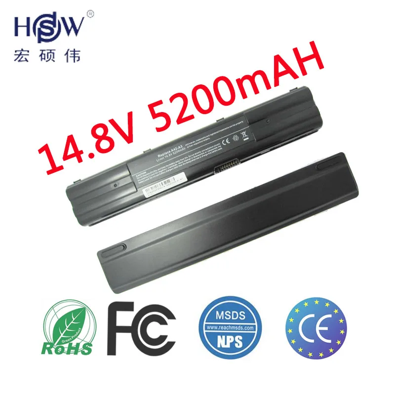 HSW ноутбука Батарея для Asus A3 A3E A3G A3H A3N A6 A6E A6F A6G A6J A7 G1S Z91 Z92 Z9100 a42 A42 Батарея|laptop