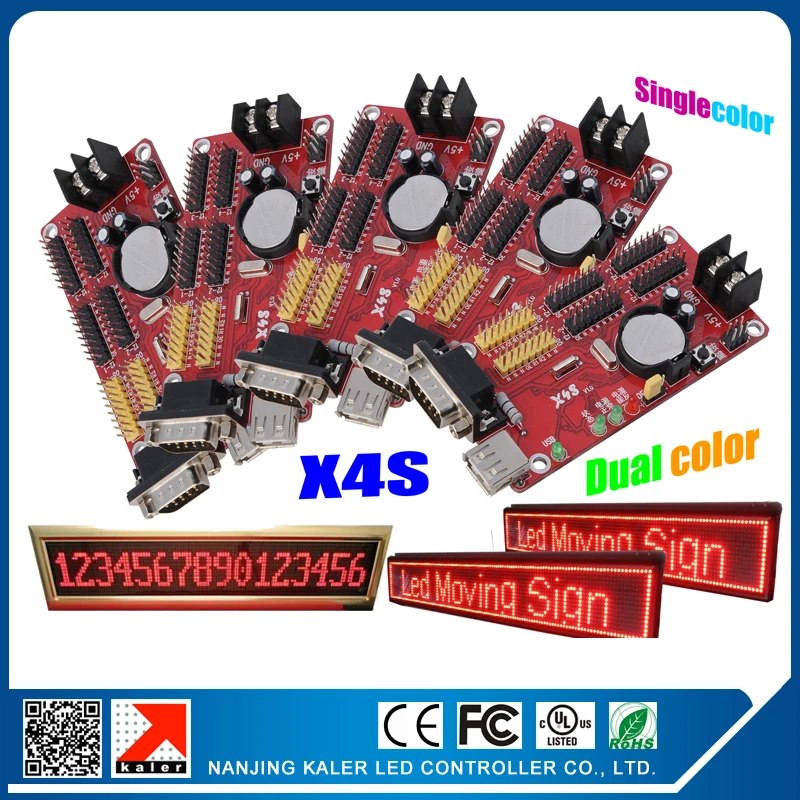 

LED Display Controller Single Dual Full Color LED Display Card with USB and Serial Port for LED Sign LED Banner LED Screen X4S