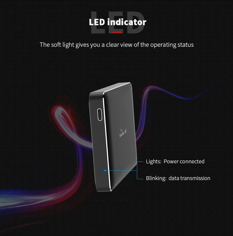 2018 High speed USB3.1type-c external mechanical hard drive sata 1TB750G500G320G hard disk boxes ABS portable 2.5 hard disk (4)