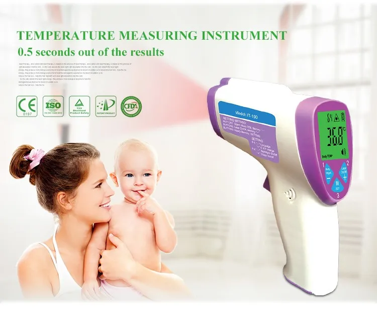 

Protable Digital Baby Instant Thermometers non-contact Body Temperature Infrared Thermometer