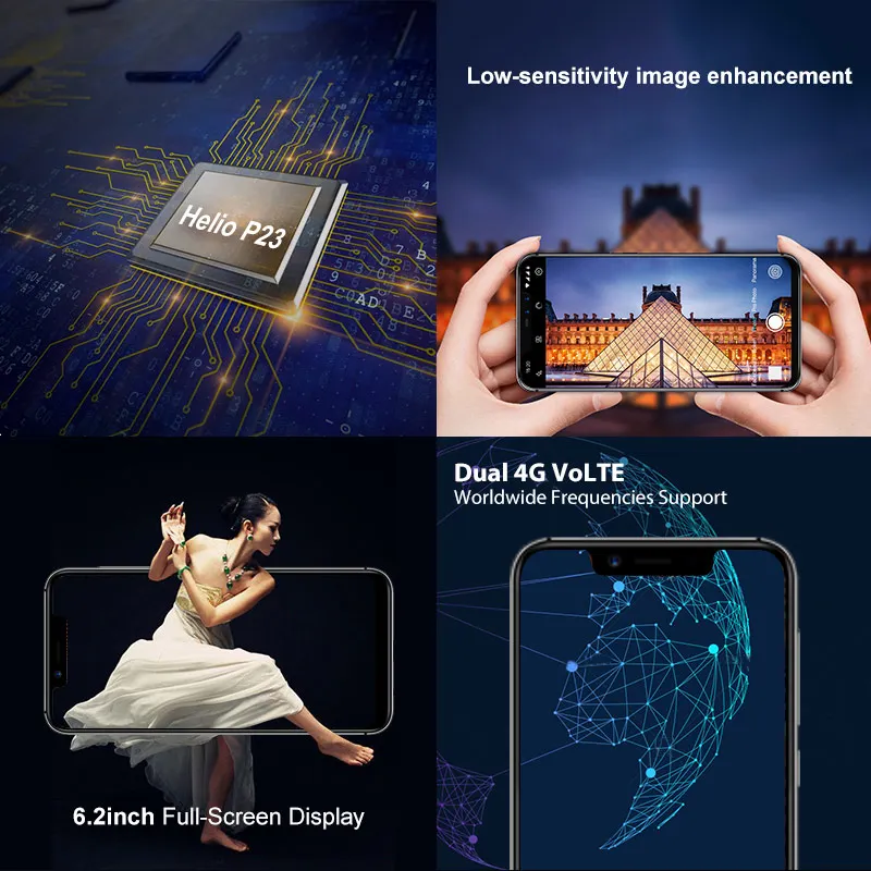 UMIDIGI Z2 Pro ceramic Edition 6 2 &quotполноэкранный Смартфон Android 8 1 Helio P60 ГБ + 128 Гб 16 МП 4G LTE NFC