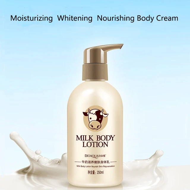250ml Milk Body Lotion Deep Moisturizing Skin Whitening Hydrating Anti