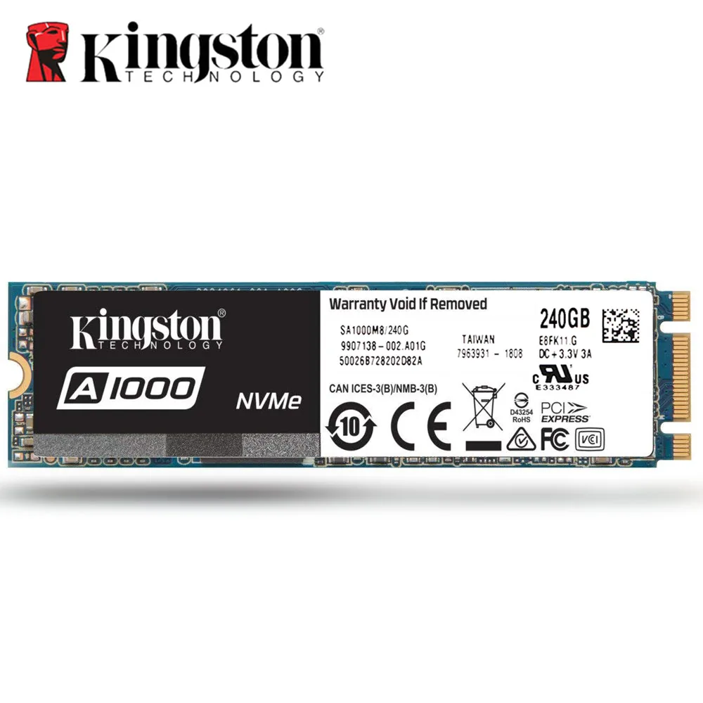 

Kingston Internal SSD High Performance Solid State Drive 240gb 480gb 960gb A1000 M.2 2280 Digital SSD TLC sata3 for PC Notebook