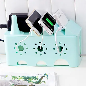 

Creative Power Cord Plastic Storage Box Set-top Box Router Socket Plug Cable Storage Organizers Phone Jewelry Rack Desktop Tools
