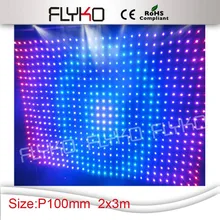 Светодиодный свадебной сцены фон P10 Led Шторы RGB 3 в 1 Цвет