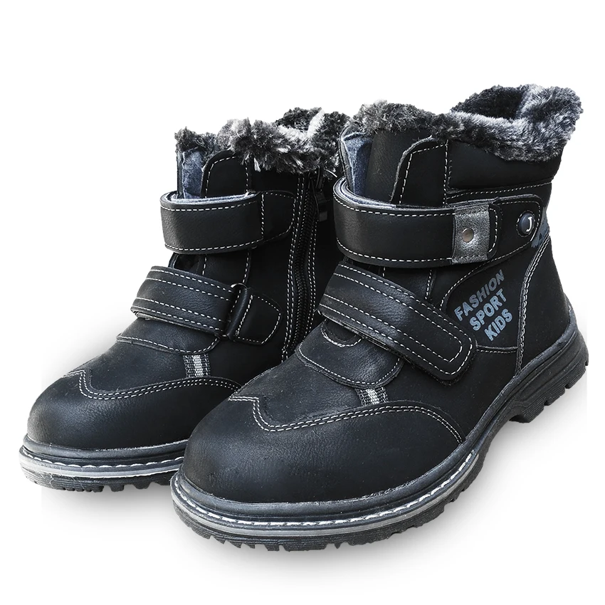New cold season 1pair Leather winter cotton padded Snow Boots Children