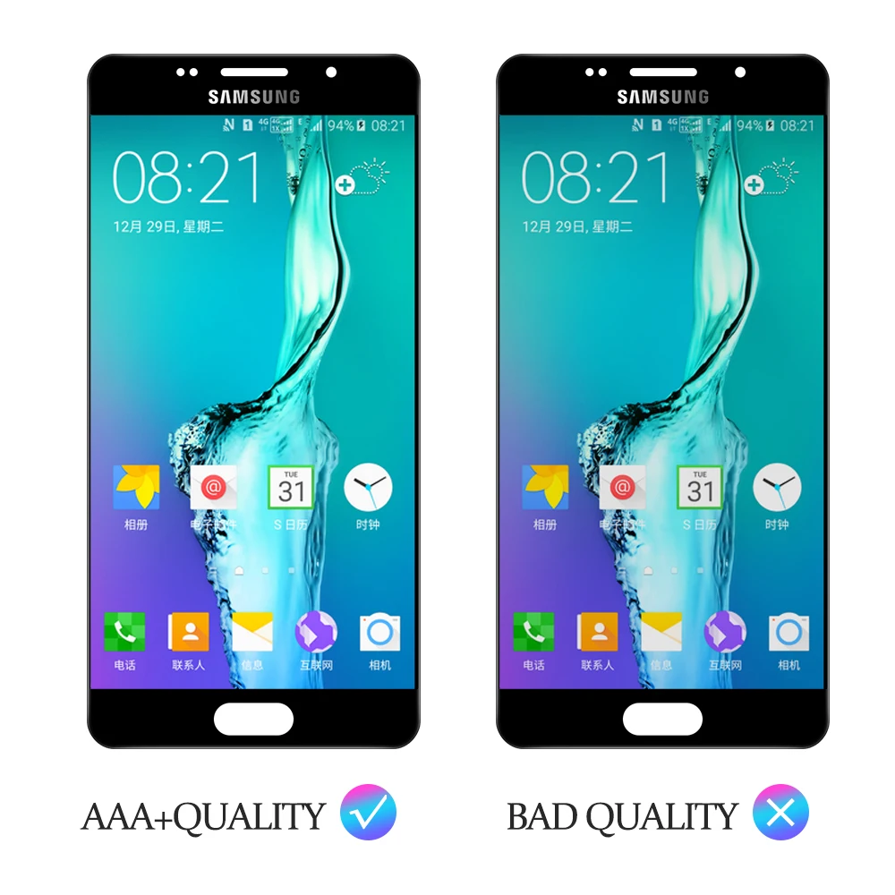 A5 lcd для samsung Galaxy A510 Lcd A510 A510F дисплей сенсорный экран дигитайзер с рамкой сборка Замена