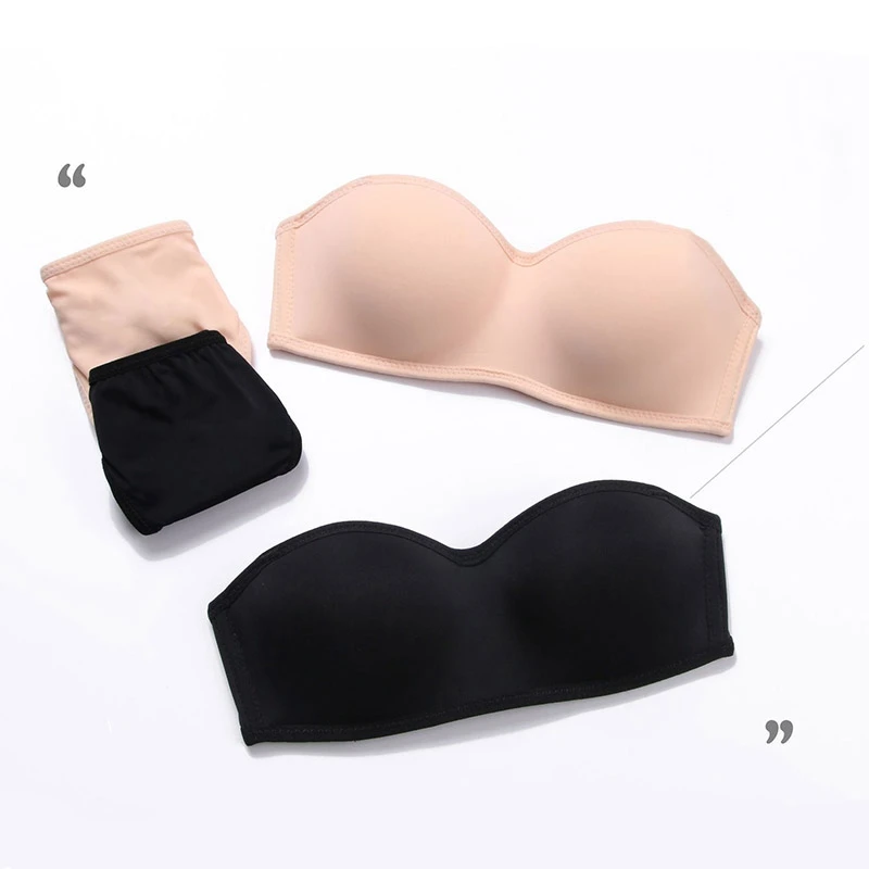 

2019 Women Bras Sets Smooth Push Up Strapless Bras Seamless Breathable Underwear Set