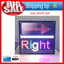 Full-Color LED Advertising Display/p5 indoor 14x14inch programmable led sign