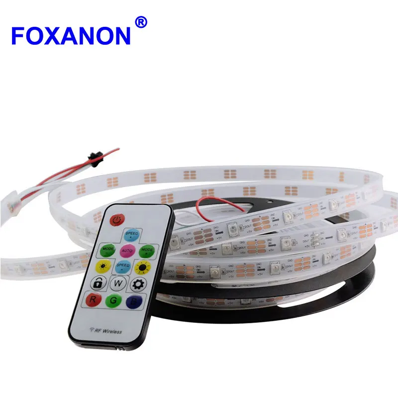 

WS2812B 2812 IC RGB Led Strip DC 5V Waterproof WS2812 5050 RGB LED Pixel Strips Dream Color individually addressable Smart Strip