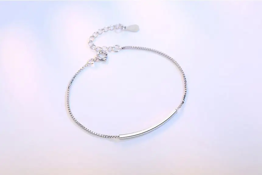 Новые простые модные браслеты в форме трубки для женщин, трендовые креативные 925 пробы серебряные ювелирные изделия, подарки pulseira SAB30
