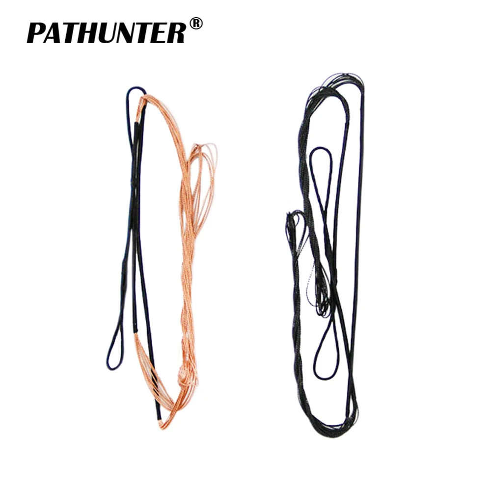 

PATHUNTER Replacement Black Bow String Traditional Recurve Bow Longbow Hunting Shooting Accessories Length 48"-67"(122cm-170cm)