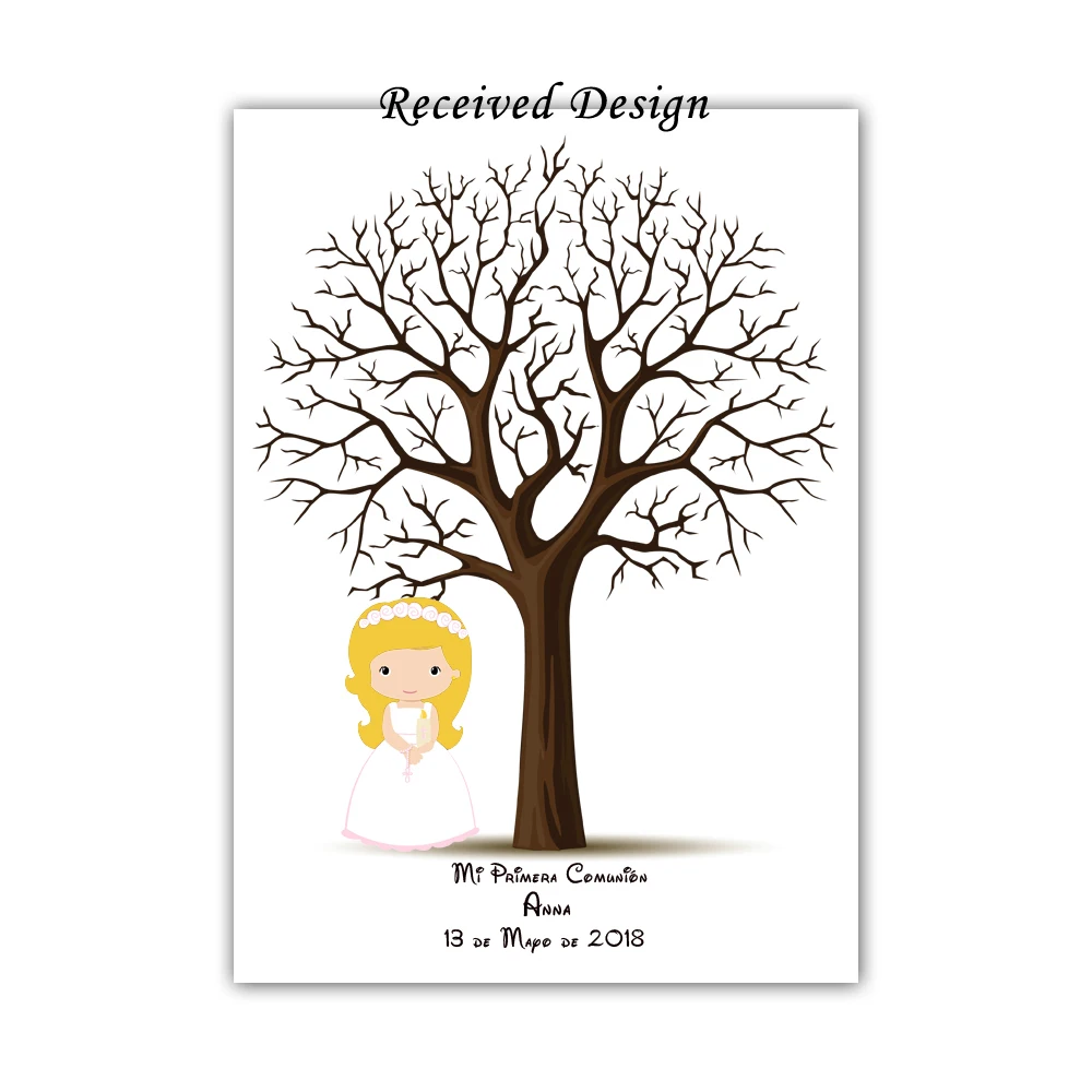Personalized-Mi-Primera-Comunion-Fingerprint-Signature-Guest-Book-With-Blonde-Angel-Gift-For-First-Holy-Communion (1)
