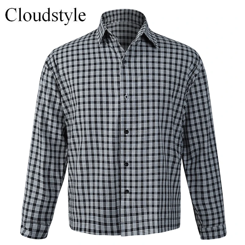 Cloudstyle 2018 Male Shirts Casual Spring Autumn Plaid Mens New Arrival Quality Single Breasted Men Shirt Long Sleeves | Мужская одежда