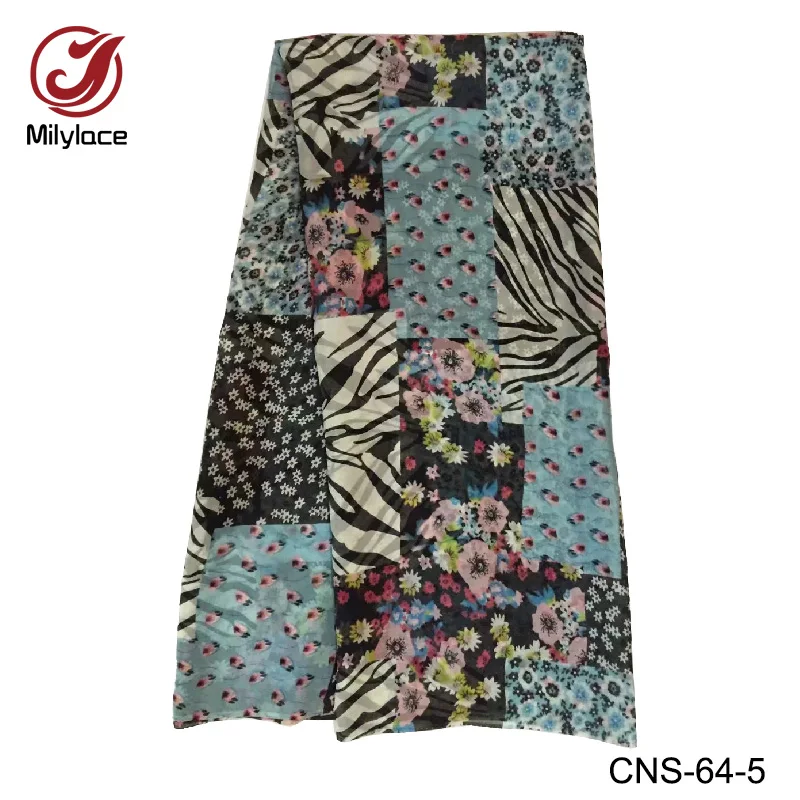 

19 Available colors silk chiffon fabric 5 yards per lot high end printed fabric classical design chiffon silk fabric CNS-64