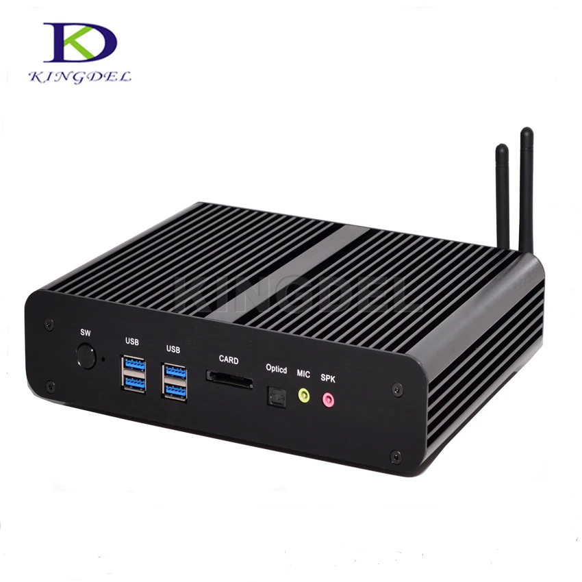Intel Core i7 5550U Dual Core Fanless Mini PC HTPC Dual LAN Fanless Mini Computer TV
