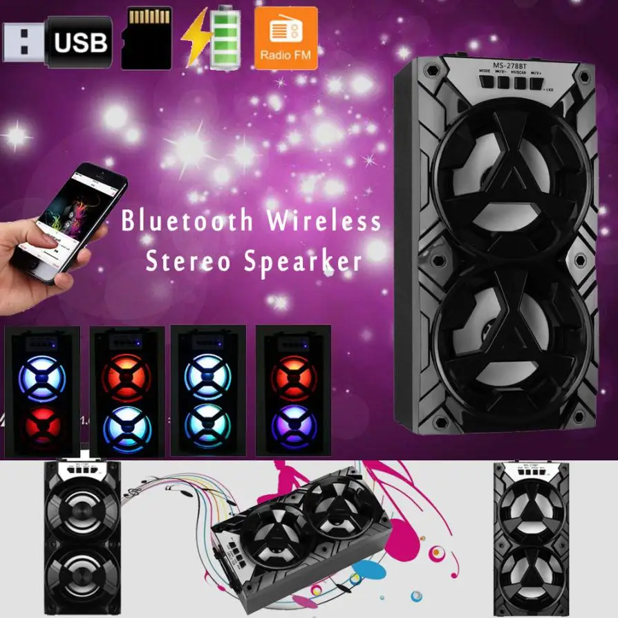 HIPERDEAL открытый Портативный Беспроводной Bluetooth Динамик стерео Super Bass w/USB/TF/FM радио Прямая 1J26