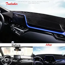 Tonlinker Обложка Наклейка для Toyota CHR автомобильный Стайлинг 1 шт. полиэстер приборной панели затенение анти-грязный коврик крышка наклейка s