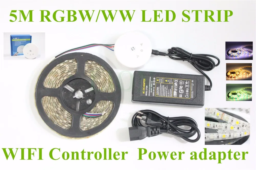 Водонепроницаемая IP20/65/67 5050 RGBW WW Светодиодная лента 5 м 300 LED SMD Magic UFO WIFI контроллер
