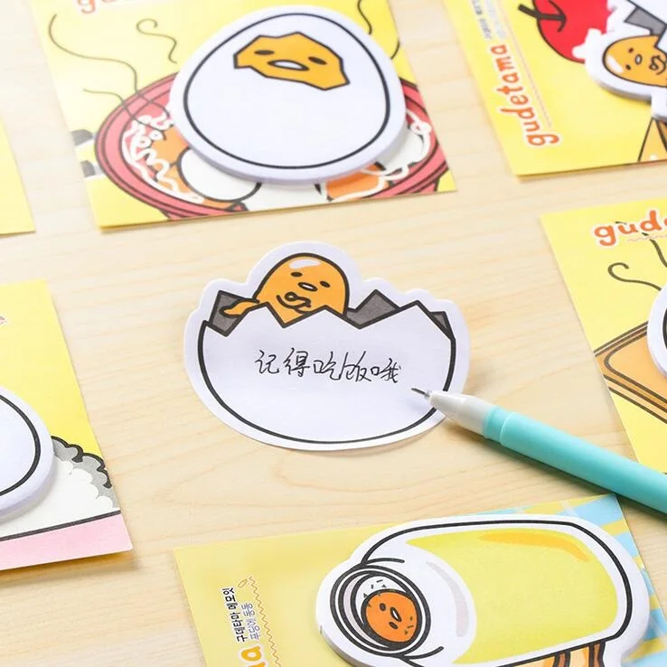 1 упак./лот стильная футболка с изображением персонажей видеоигр Gudetama сообщение Блокнот с изображением ленивого яйца блокнот для заметок на клейкой основе для заметок письменной форме блокнот для записей, офисные школьные принадлежности