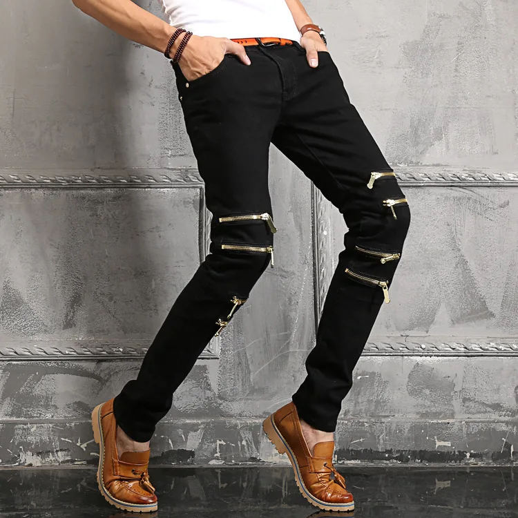 Falsos cremalleras de diseño hombres Jeans Patchwork venta caliente moda hombres rectos de los pantalones vaqueros delgados pantalones largos para hombre diseño especial Jeans pantalones|jeans back|trousers kidsjean zip - AliExpress