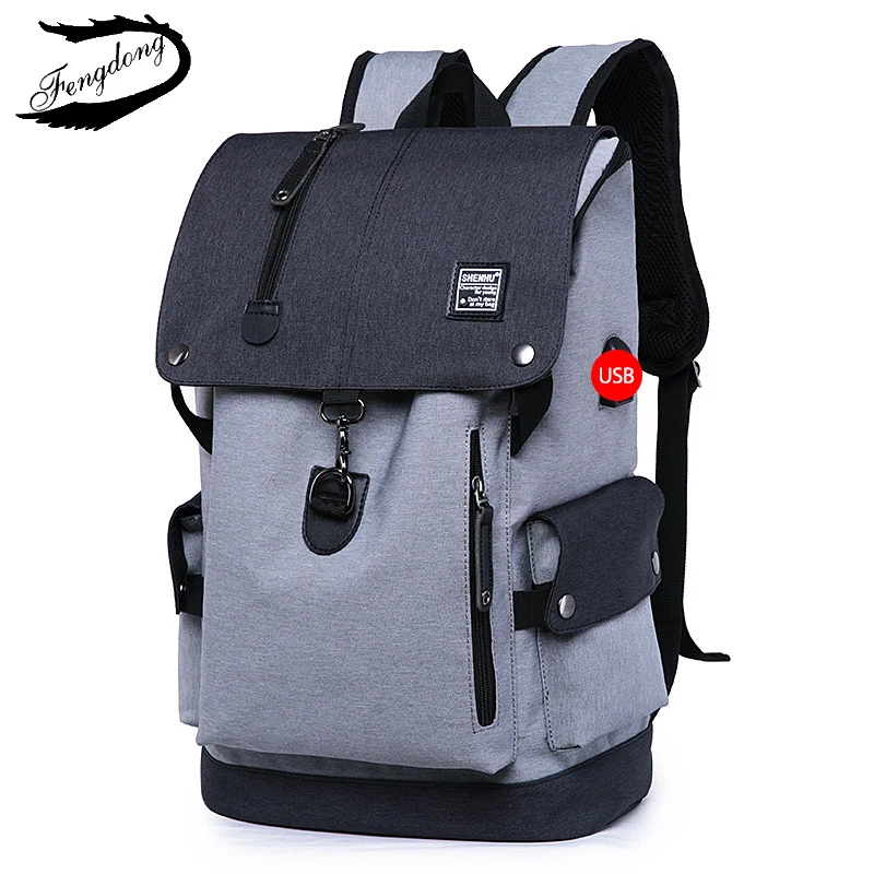 FengDong hombres Mochila 2018 bolso de hombro de moda masculina mejor viaje mochilas todos los días Mochila bolsas de ordenador portátil por niño adolescente Mochila FengDong hombres Mochila 2018 bolso de hombro de moda masculina mejor viaje mochilas todos los días Mochila bolsas de ordenador portátil por niño adolescente Mochila