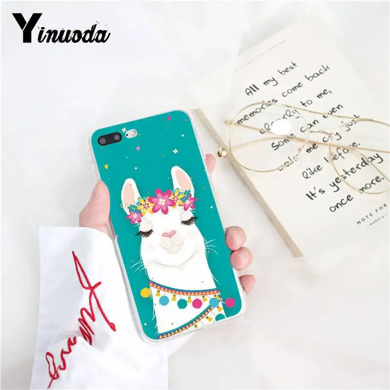 Yinuoda милые ламы Альпака животные мультфильм новинка Fundas PhoneCase для iPhone8 7 6 6S Plus X XS MAX 5 5S SE XR 11 11pro 11promax - Цвет: A15