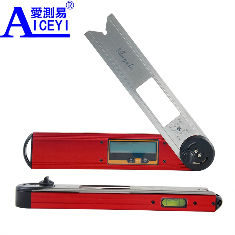 デジタルアングルファインダーメーター傾斜計スピリットレベル分度器データホールドバブルレベルゲージ用大工ruler digitalruler