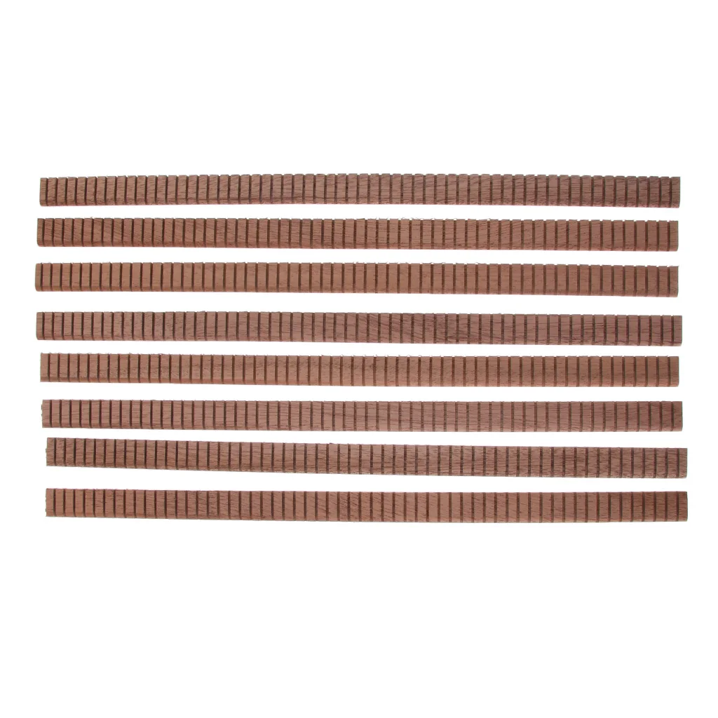 Tooyful Pack of 8 Sapele Softer Arc Guitar Edge Inlay Strips Connect Sideplate Backboard Musical Instrument Parts
