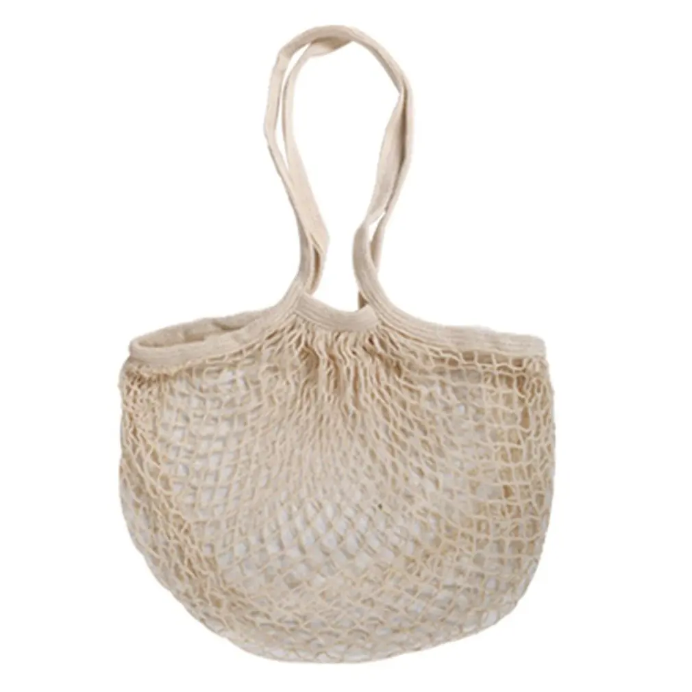 

Reusable Cotton Mesh Produce Bags Fruit Vegetables Storage Bag Drawstring Shopping Bag