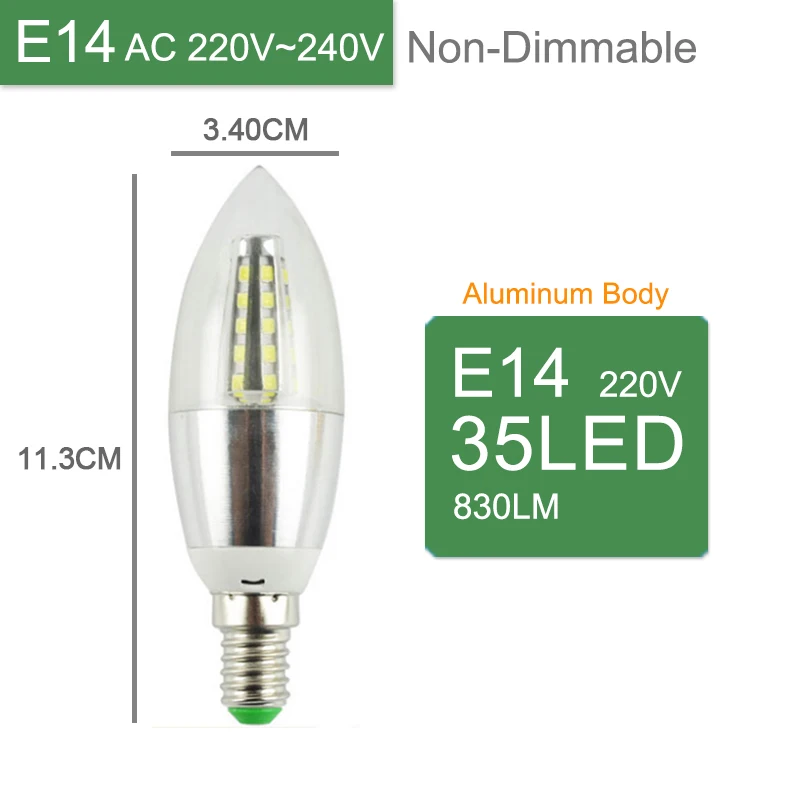 Kaguyahime затемнения светодиодный 3W~ 20W СИД E14 E27 светодиодный светильник 220V светодиодный Лампа 15 Вт 12 Вт 9 Вт 6 Вт 240V Светодиодный прожектор осветительная лампада Bombilla ампулы светодиодный - Испускаемый цвет: E14 Silver Candle