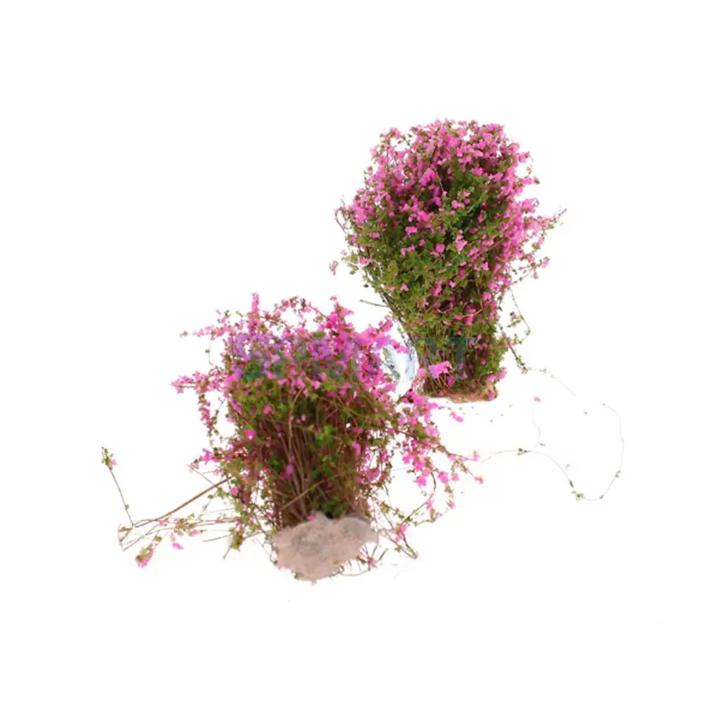 8Pcs Model Ground Cover Flower Model Miniature DIY Layout Scenery Landscape for RR Railway Street Building Park Garden
