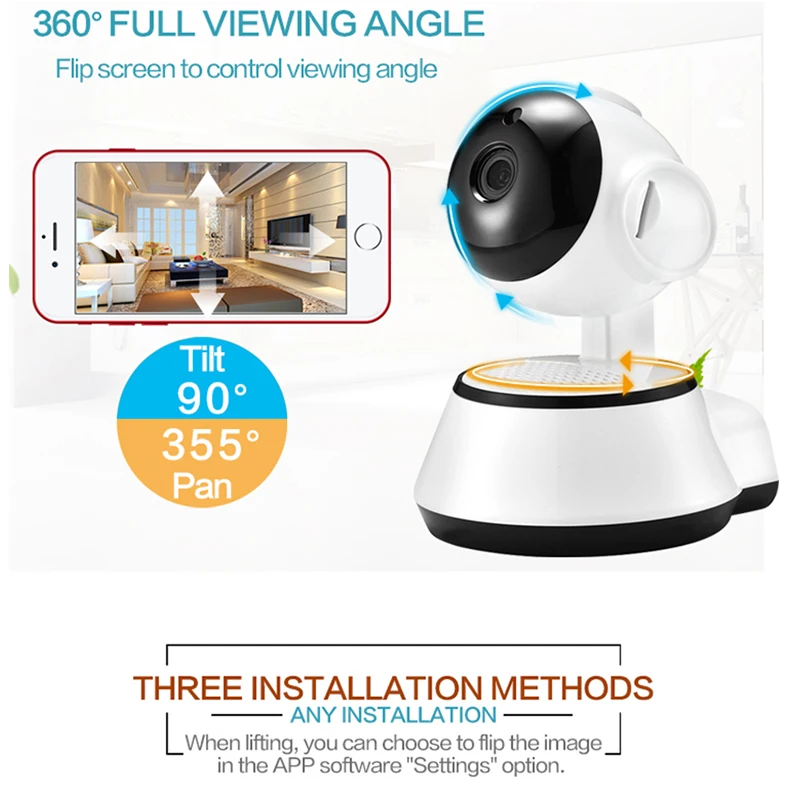  Home WiFi Security IP Camera Wireless Cheap Camera WI-FI Audio Record IR-Cut Night Vision Surveilla - 33003520161