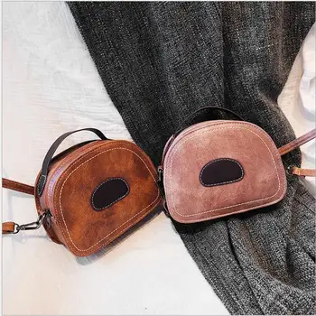 

Vintage Style Ladies PU Leather Handbag Women Shoulder Bags Female Crossbody Bag 3 Cololrs With Solid For Women Messenger Bags.