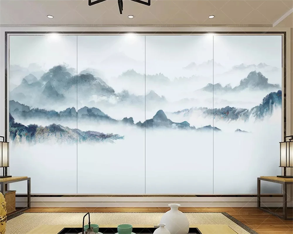 Beibehang custom wallpaper Abstract ink landscape 3D photo wall mural wallpaper bedroom living room wallpaper for walls 3 d
