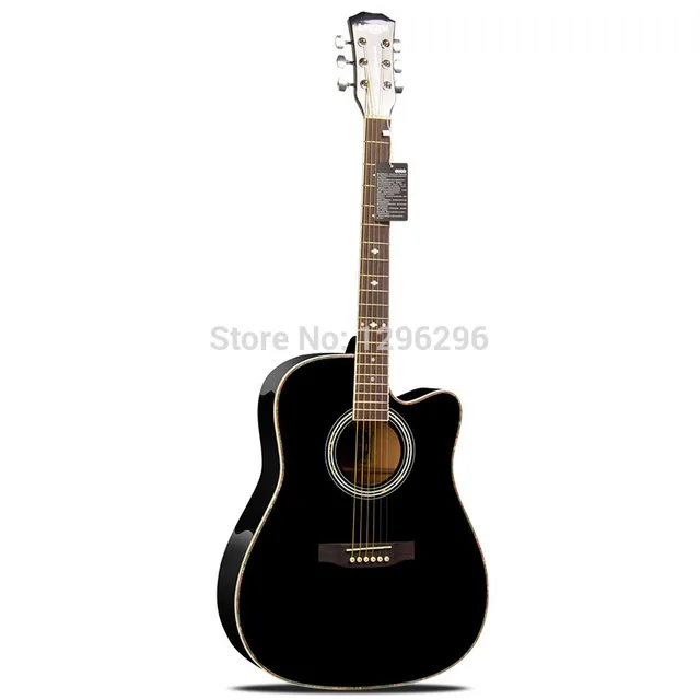 free shipping 41 inch black folk guitar man love light